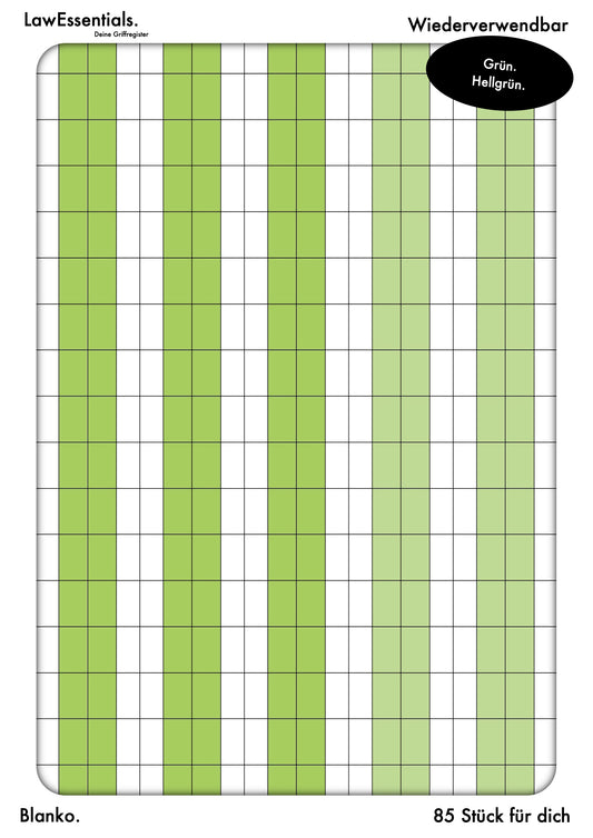 Blanko. Grün. Hellgrün.