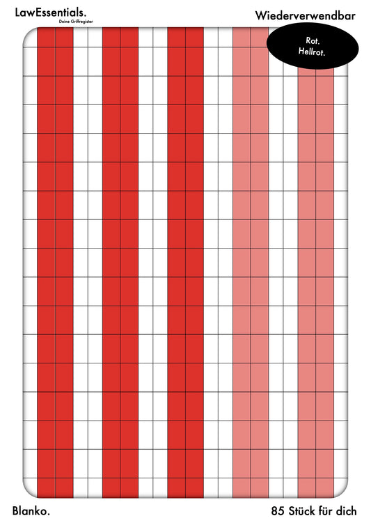 Blanko. Rot. Hellrot.