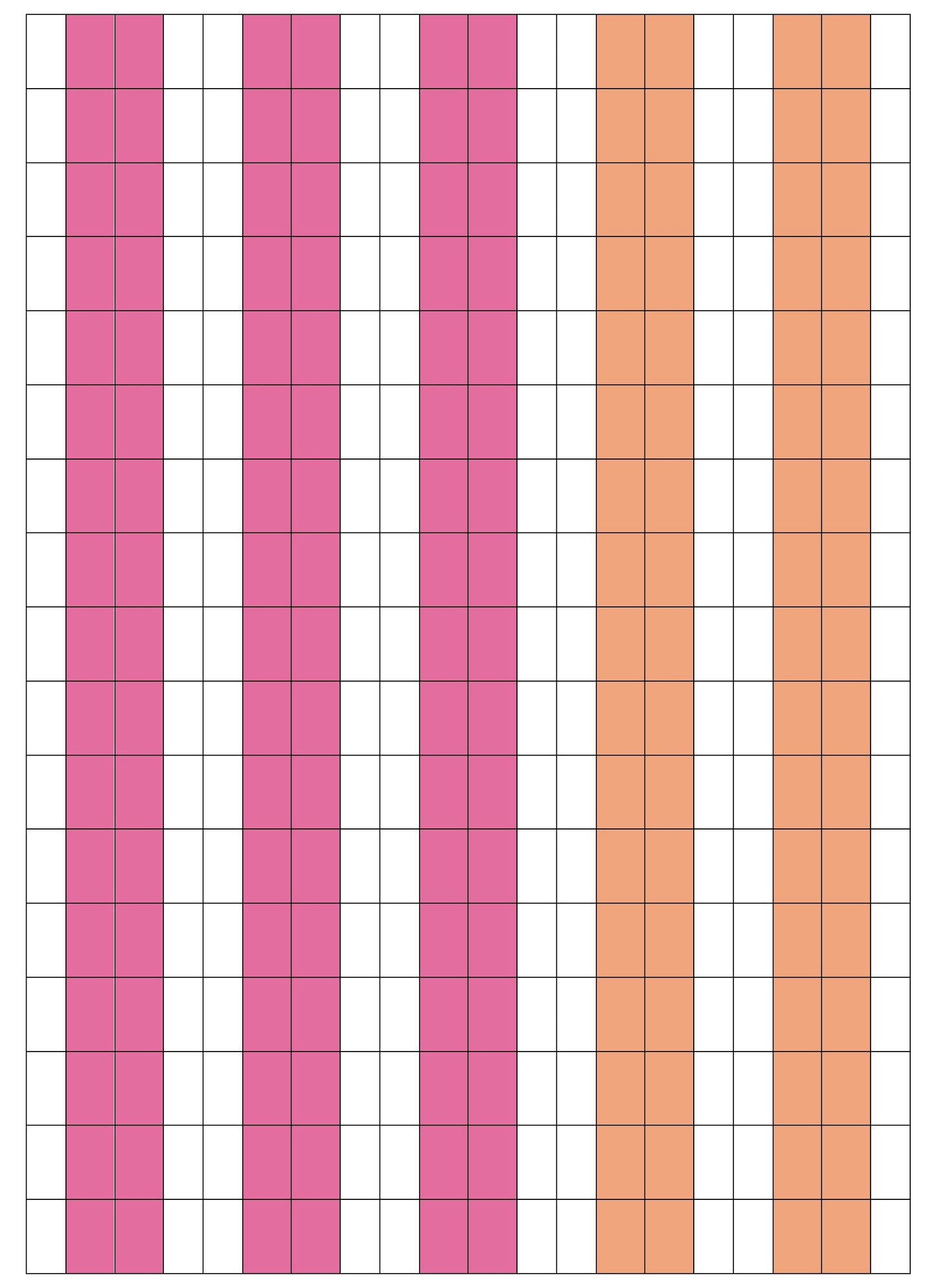 Blanko. Magenta. Orange.